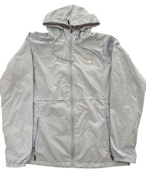 New Balance Pale Gray Hooded Windbreaker Jacket